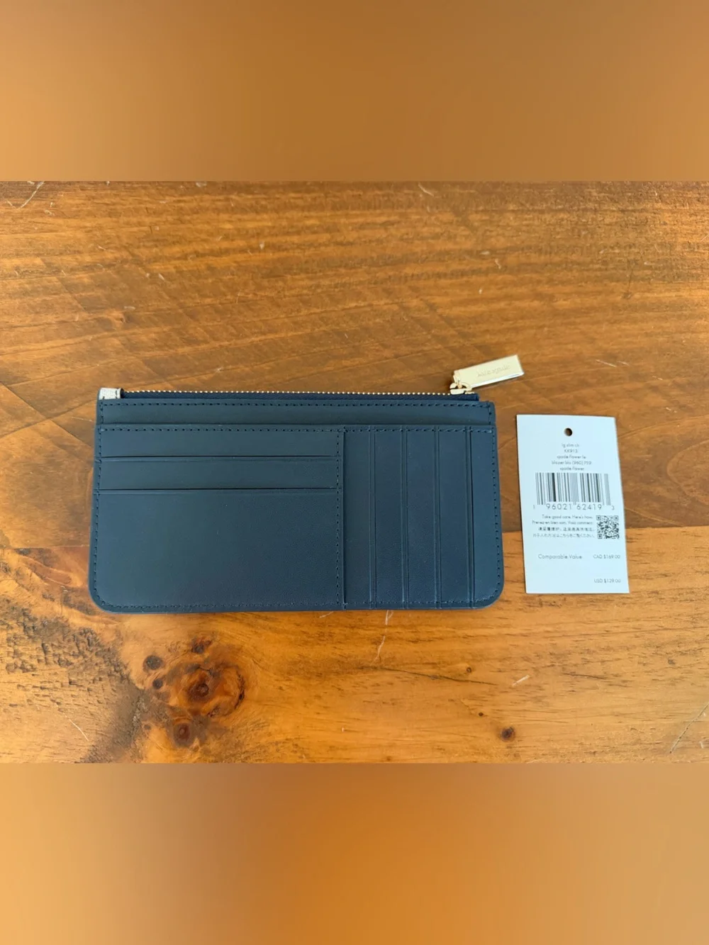 KATE SPADE FLOWER FLORAL LARGE SLIM CARD HOLDER